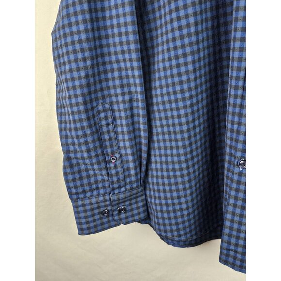MOVE Performance Apparel Men's Shirt Size XXL Blue Plaid Long Sleeve Button Down - Picture 6 of 10